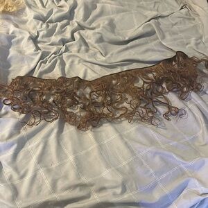 6” Light Brown hair extensions. 21” quantity of hair, 6” length